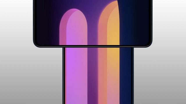 Mock-up feito no Photoshop para mostrar como seria o visual do LG Wing