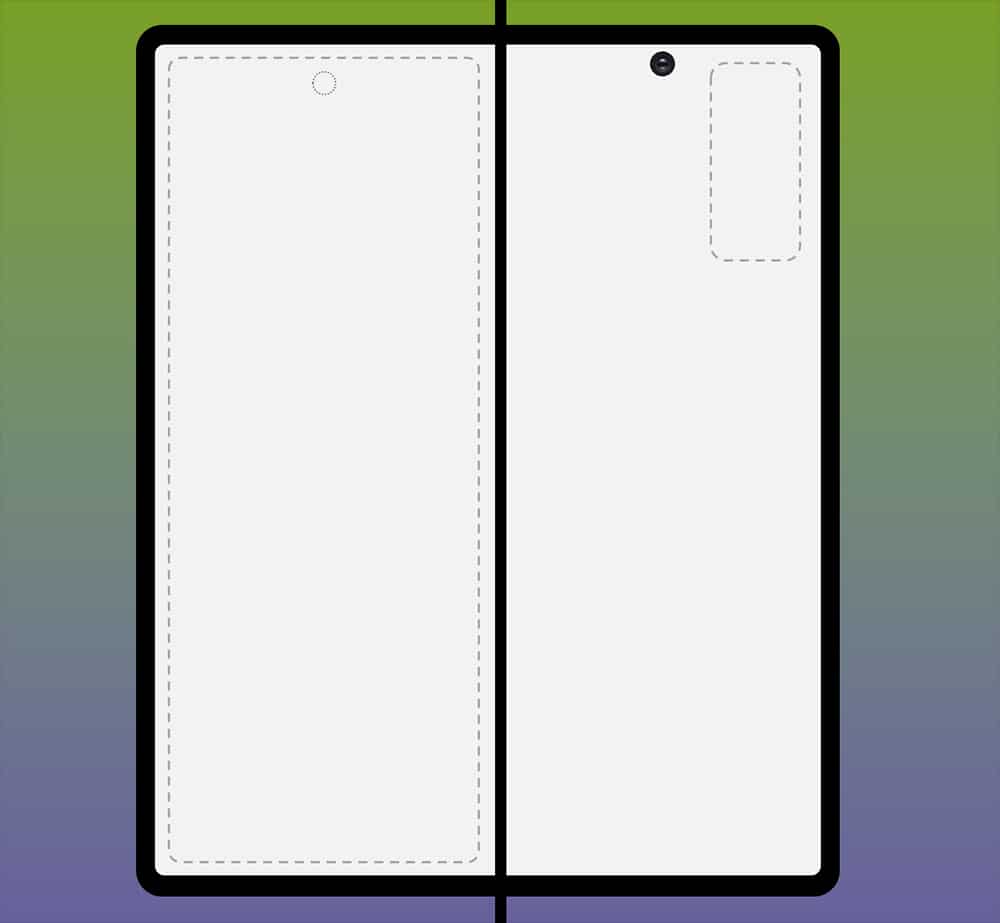 Imagem renderizada mostra o que pode ser a tela do Galaxy Fold 2