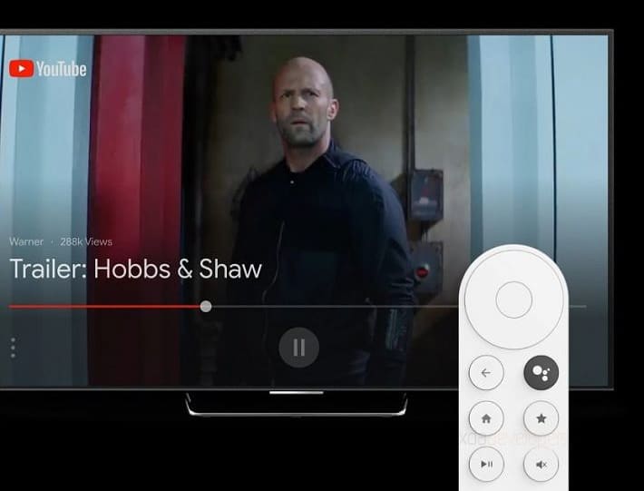 Interface e controle remoto do novo dongle Android TV do Google