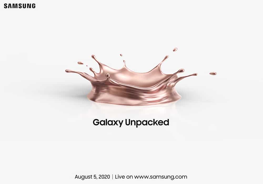 Galaxy Unpacked vai acontecer no dia 5 de agosto, quando será lançada a linha Note 20 da Samsung