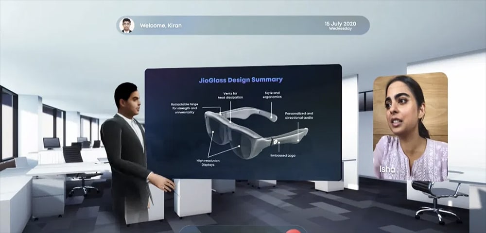 Com os óculos, será possível participar de reuniões usando um avatar 3D