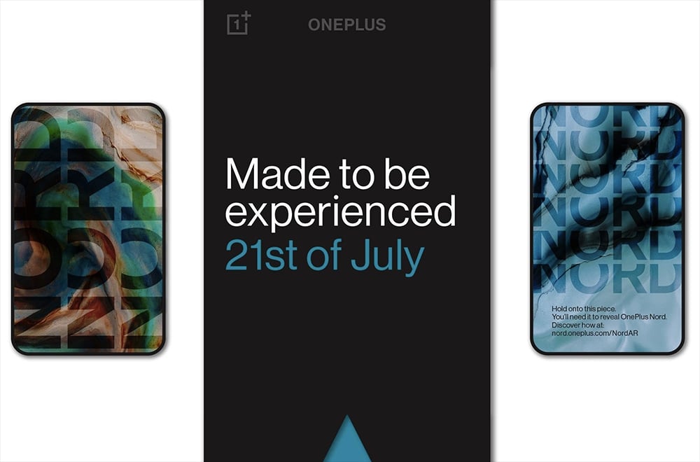 Convite do lançamento do OnePlus Nord