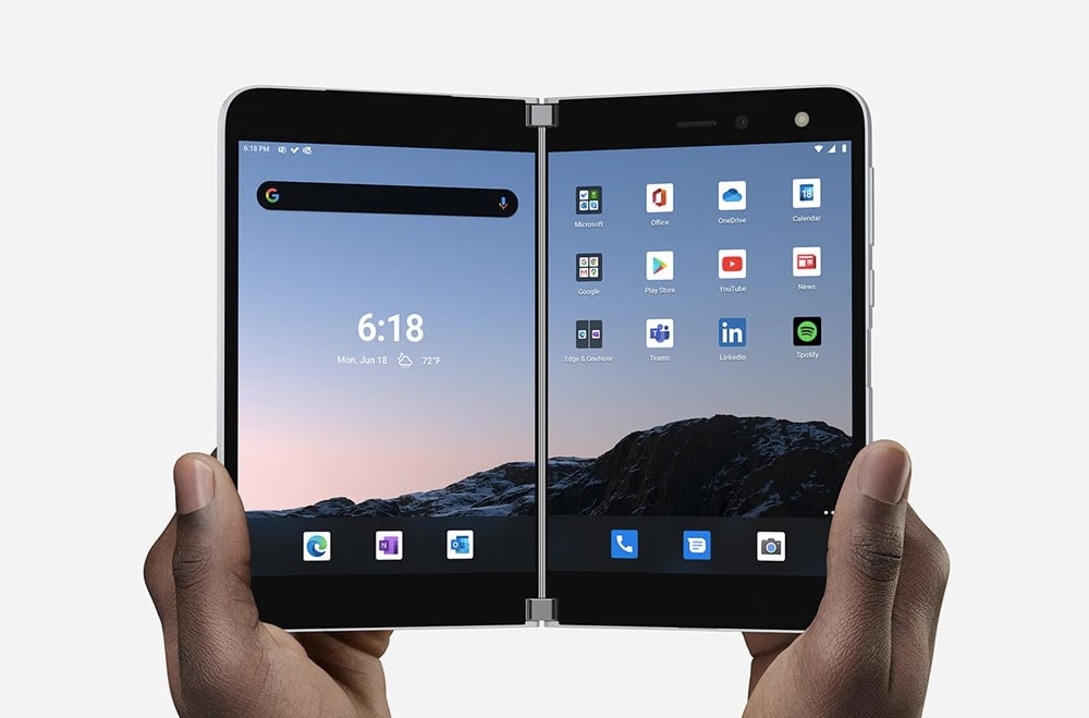 Smartphone Android de duas telas da Microsoft