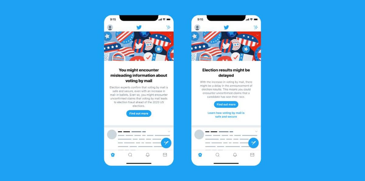 Os avisos do Twitter sobre fake news nas eleições americanas