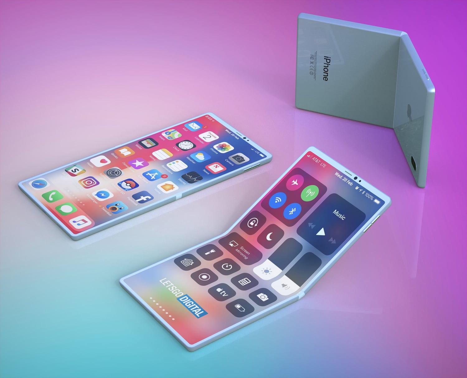 iPhones dobráveis / Foto: Reprodução/Lets Go Digital
