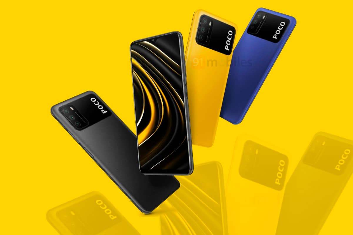 As cores e design do Poco M3