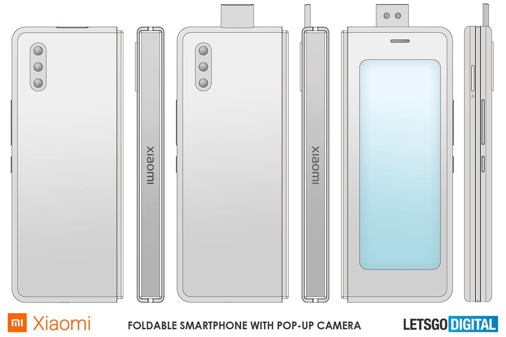 Patente registrada pela Xiaomi mostra celular dobrável e com câmera pop-up (LetsGo Digital)