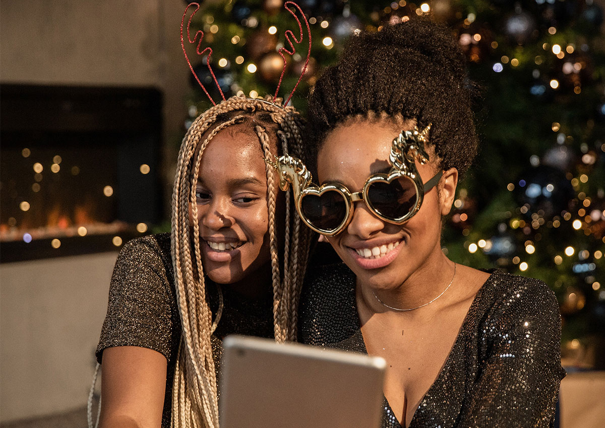 Chamada em grupo no Natal