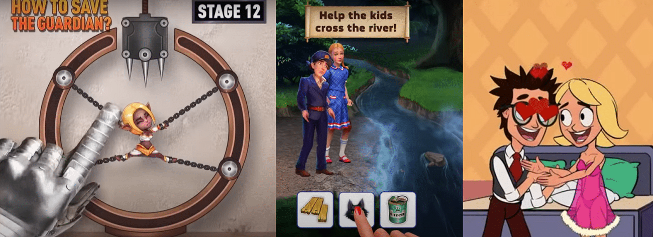 Montagem de prints de propagandas falsas de jogos de videogame Credito - Zirlene Lemos