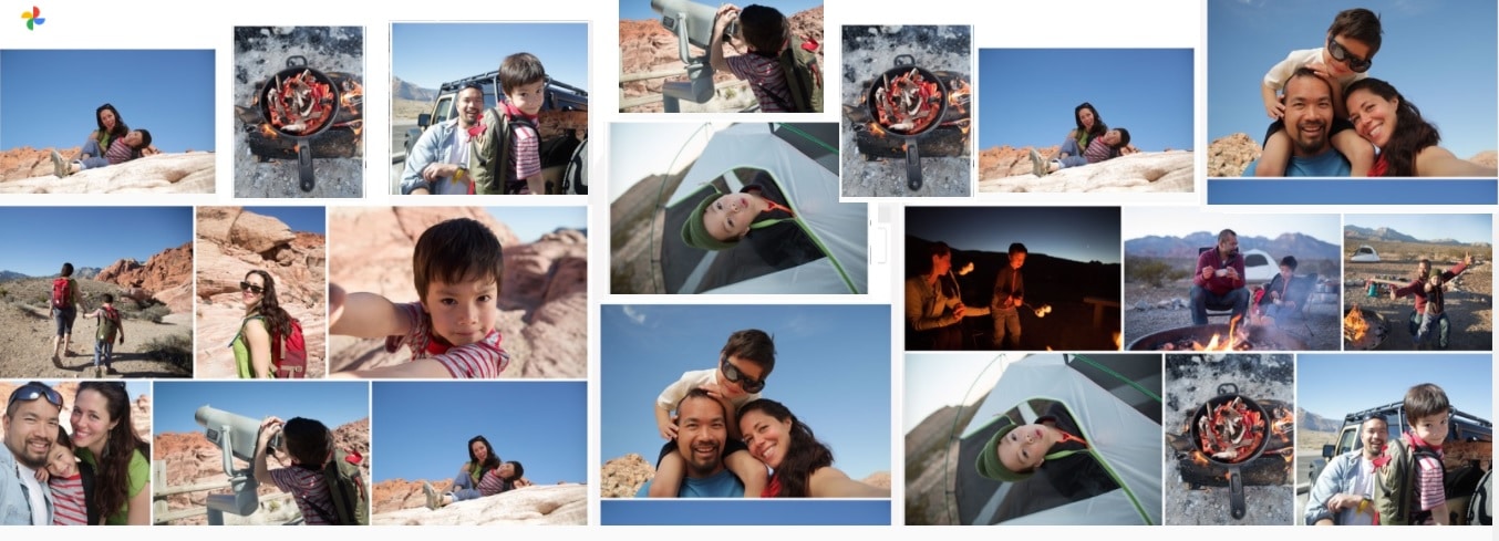 Print do aplicativo Google Fotos com sobreposição de fotos (Crédito: editada por Zirlene Lemos)