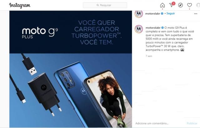 Samsung provoca Apple em publicação compartilhada no instagram motorolabr Crédito: Reprodução/motorolabr