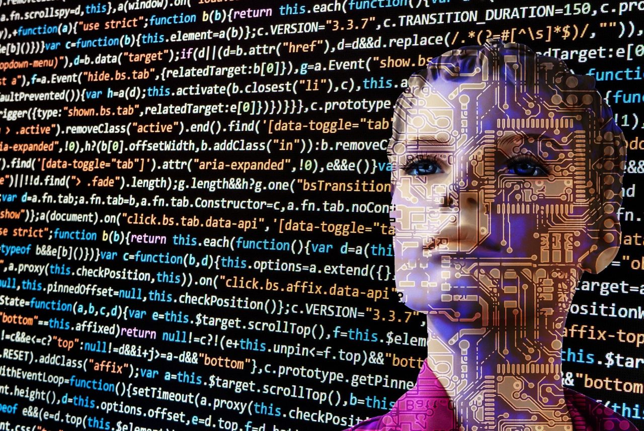 Imagem de painel com holograma em alusão à retrospectiva inteligência artificial 2020 que identificou exemplos negativos de udo da AI