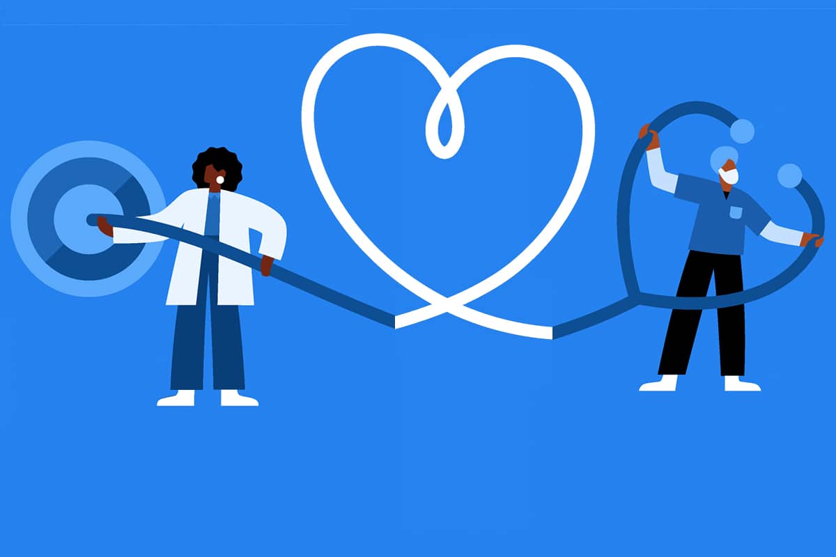 Arte da página de informações sobre a Covid-19 do Facebook