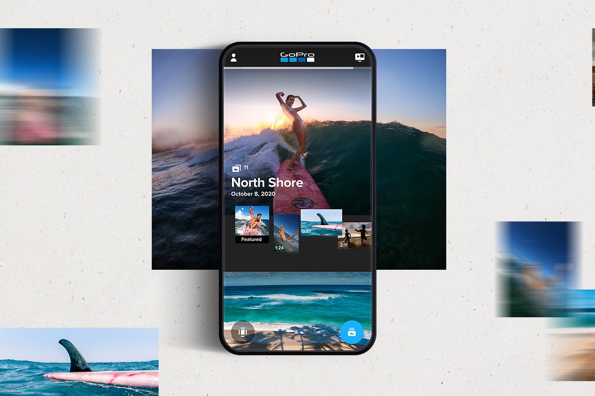 Imagem da atualização do app GoPro com o Mural