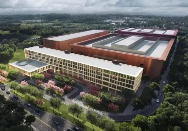 Concluída a primeira fábrica doméstica de produção de chips, chamada Wuhan Huawei Optical Factory Project (fase II) - Crédito: Divulgação