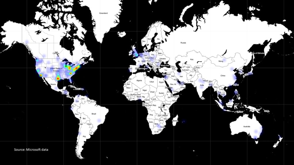 Mapa divulgado pela Microsoft ilustra como foi ataque hacker à empresa de cibersegurança nos Estados Unidos
