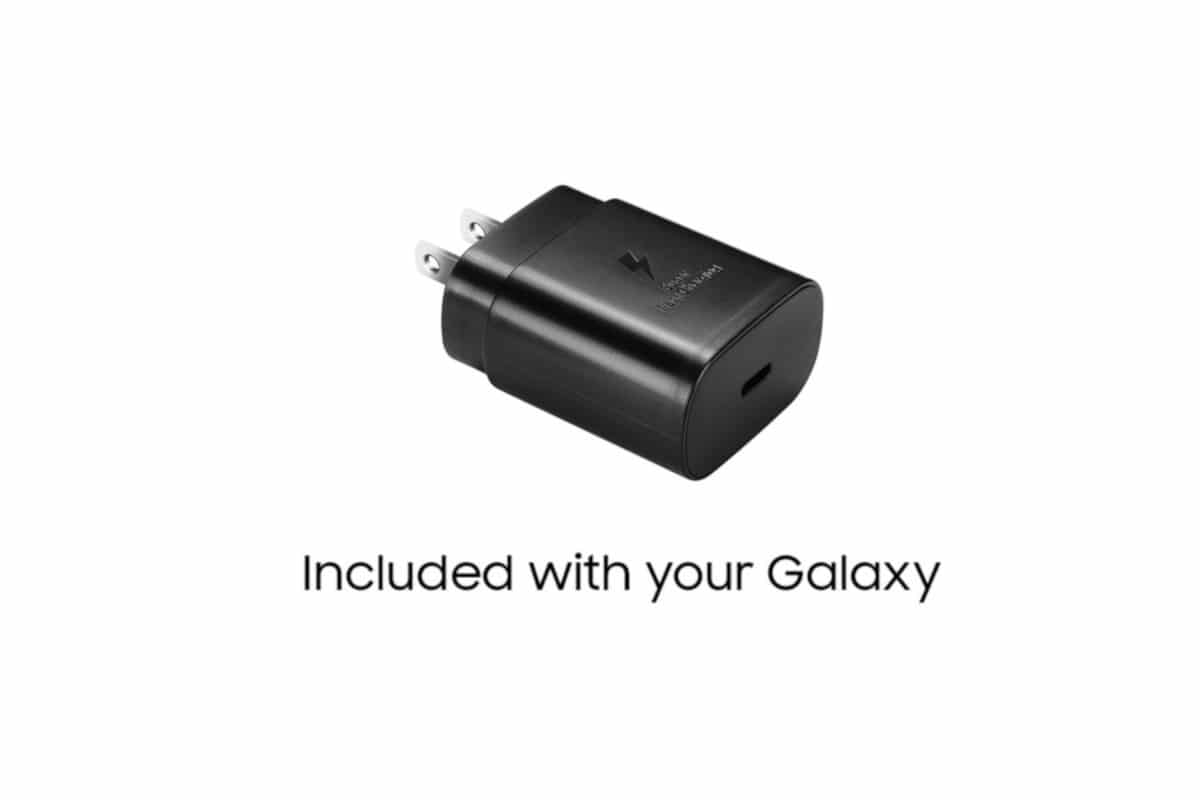 Carregador Samsung satirizando apple