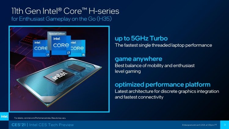 Intel novos processadores 2021