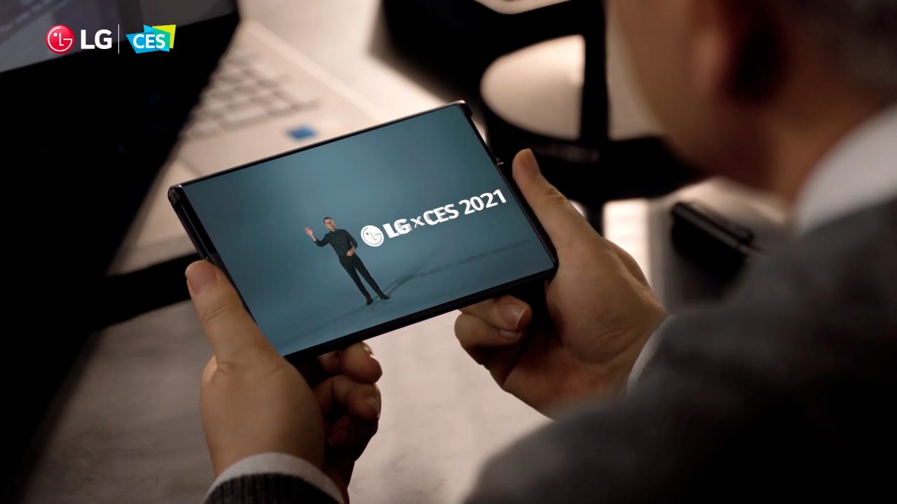 LG mostra teaser do seu celular enrolável LG Rollable na CES 2021