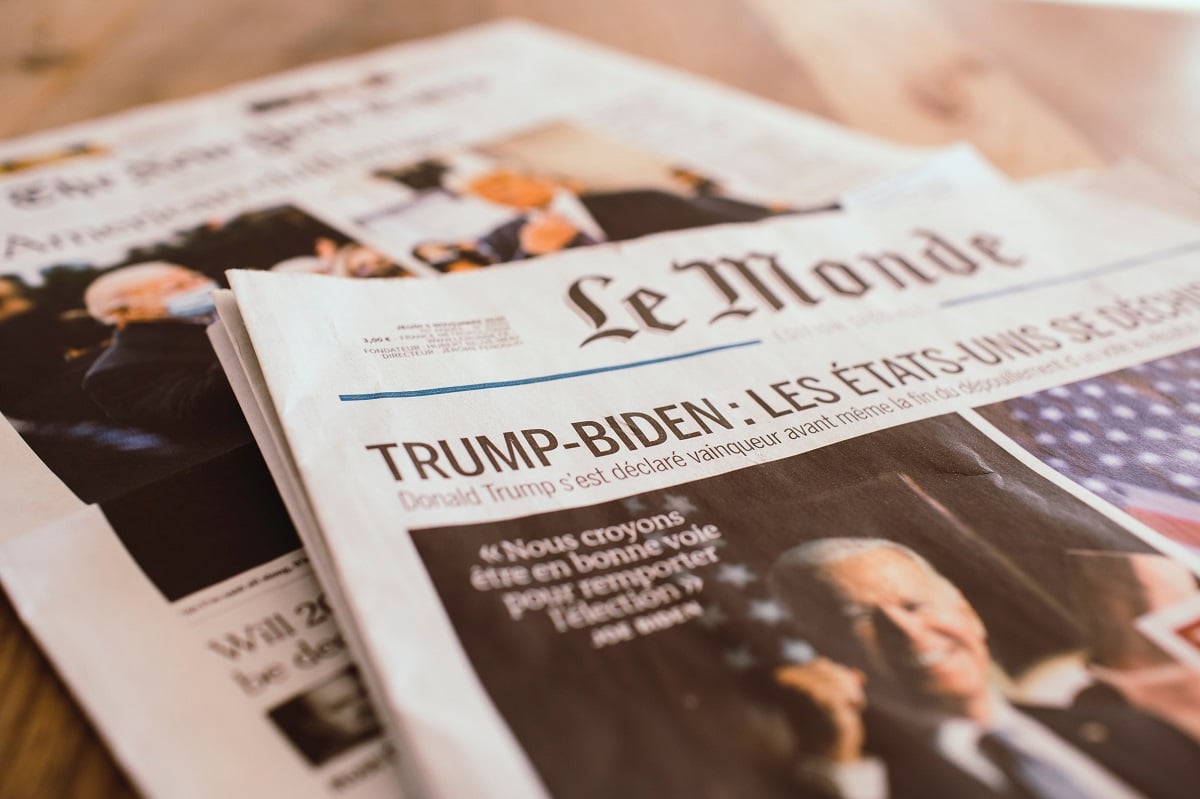 Capa do jornal francês Le Monde