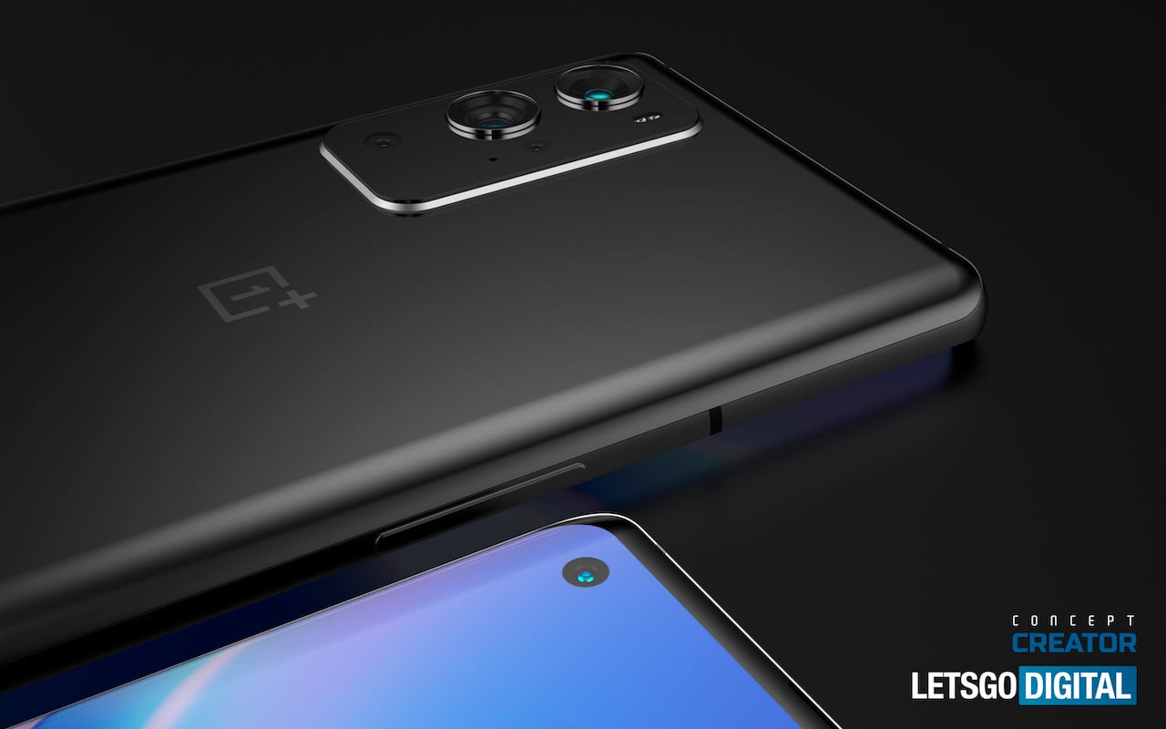 Imagem renderizada do OnePlus 9