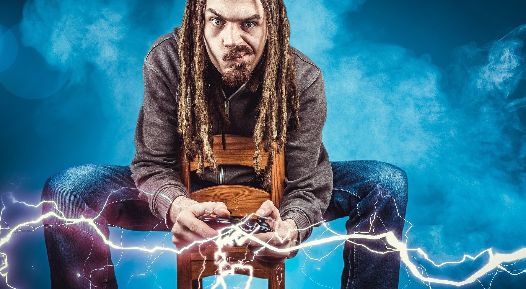 Imagem ilustrativa sobre Google adicionar controle rumbleHomem gamer de dread Crédito: Imagem de Felix Lichtenfeld por Pixabay