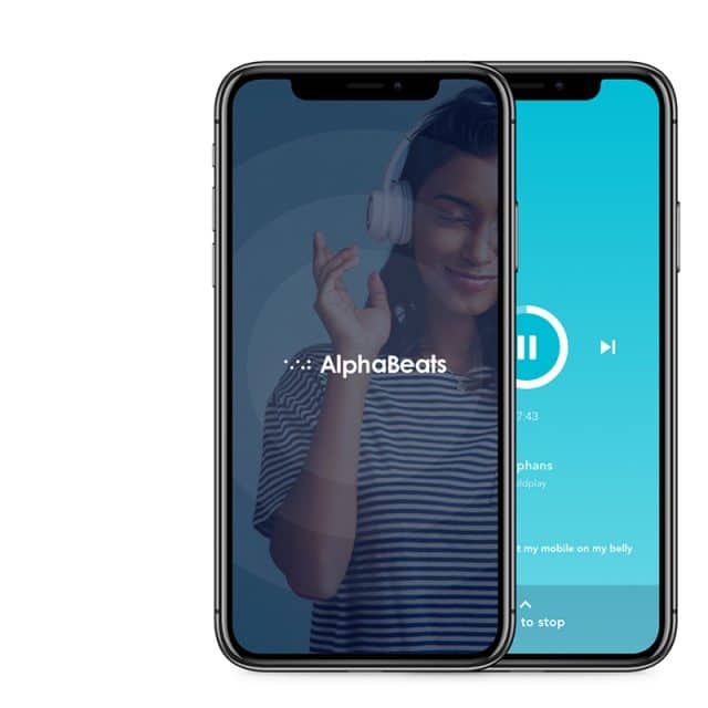 tela de celular com o aplicativo Alphabeats