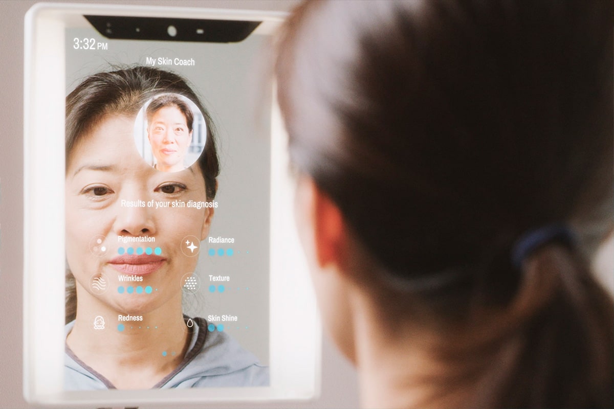 Themis é espelho smart da CareOS capaz de analisar a saúde de sua pele. Dispositivo levou prêmio na categoria de saúde e bem estar da CES 2021. Divulgação: CareOS