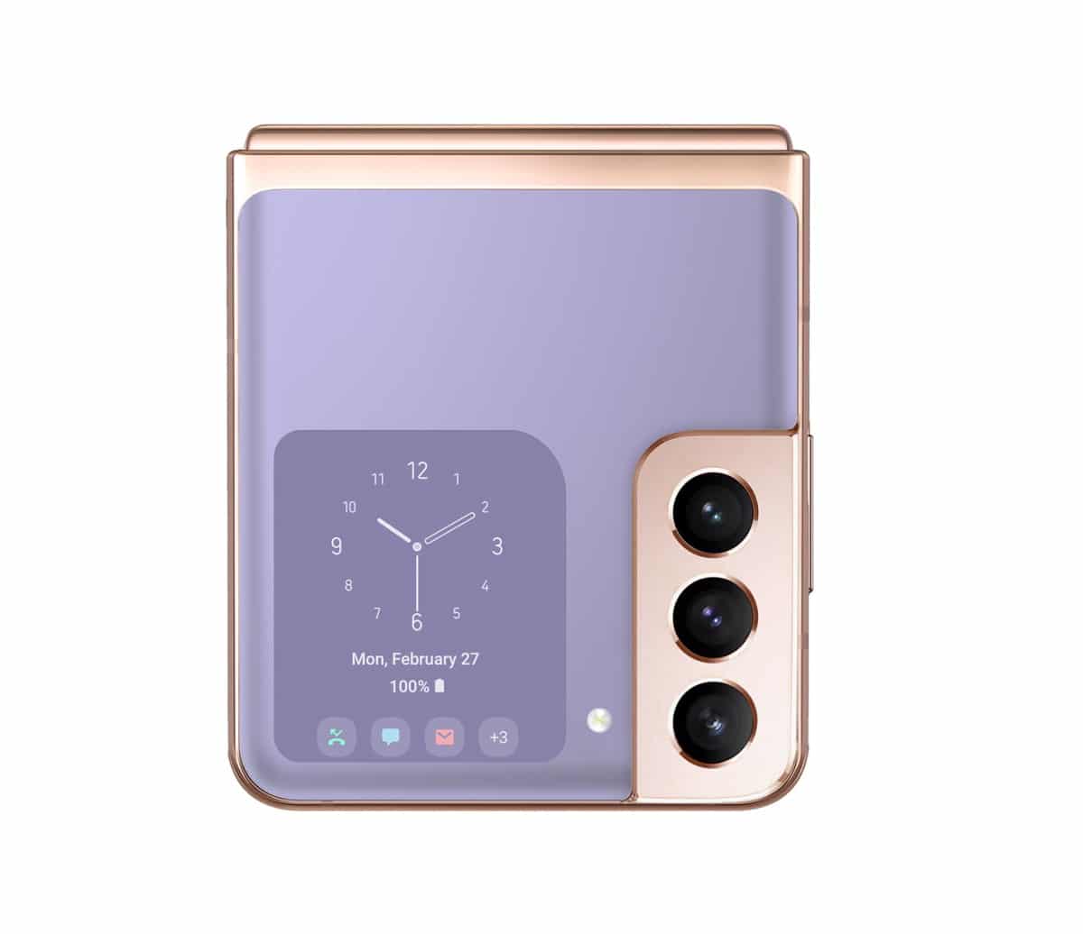 Galaxy Z Flip 3 teve imagem da tela externa vazada, e mostrou elementos do S21