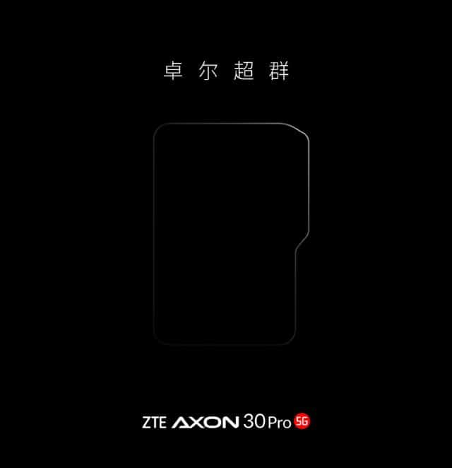 Teaser enigmático do ZTE Axon 30 Pro