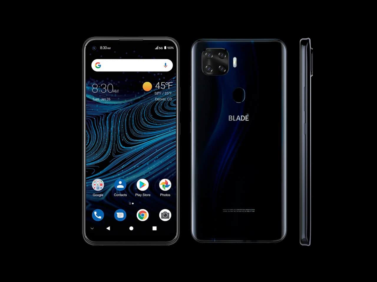 Imagem do novo ZTE Blade X1 5G