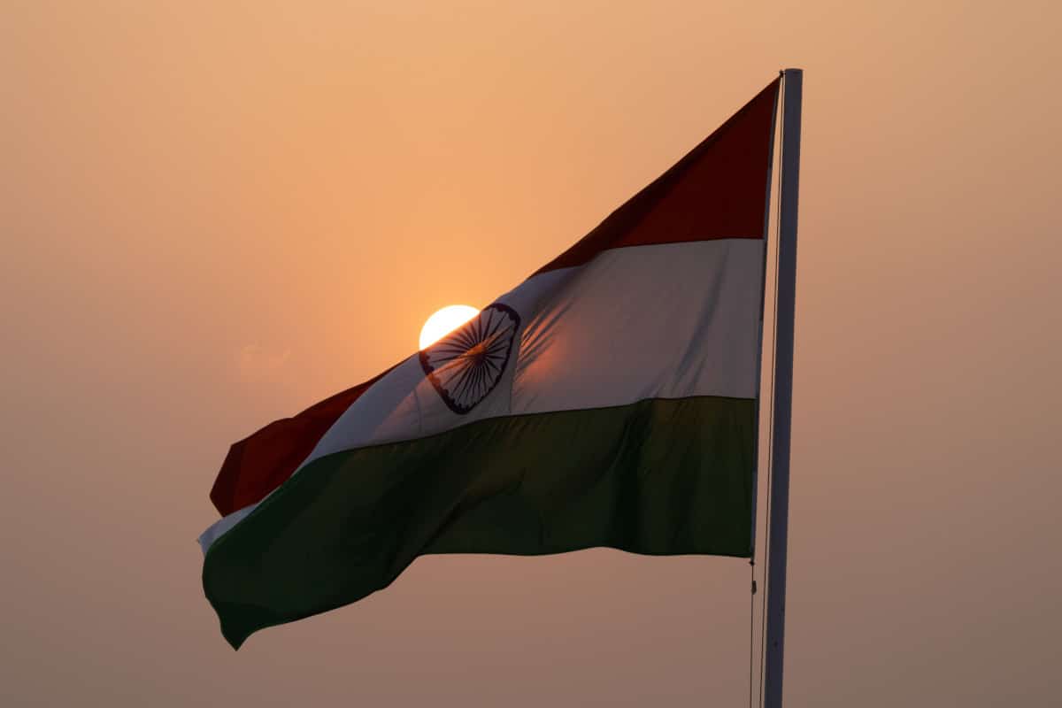 Foto da bandeira da Índia onde o Twitter bloqueou contas de esquerda