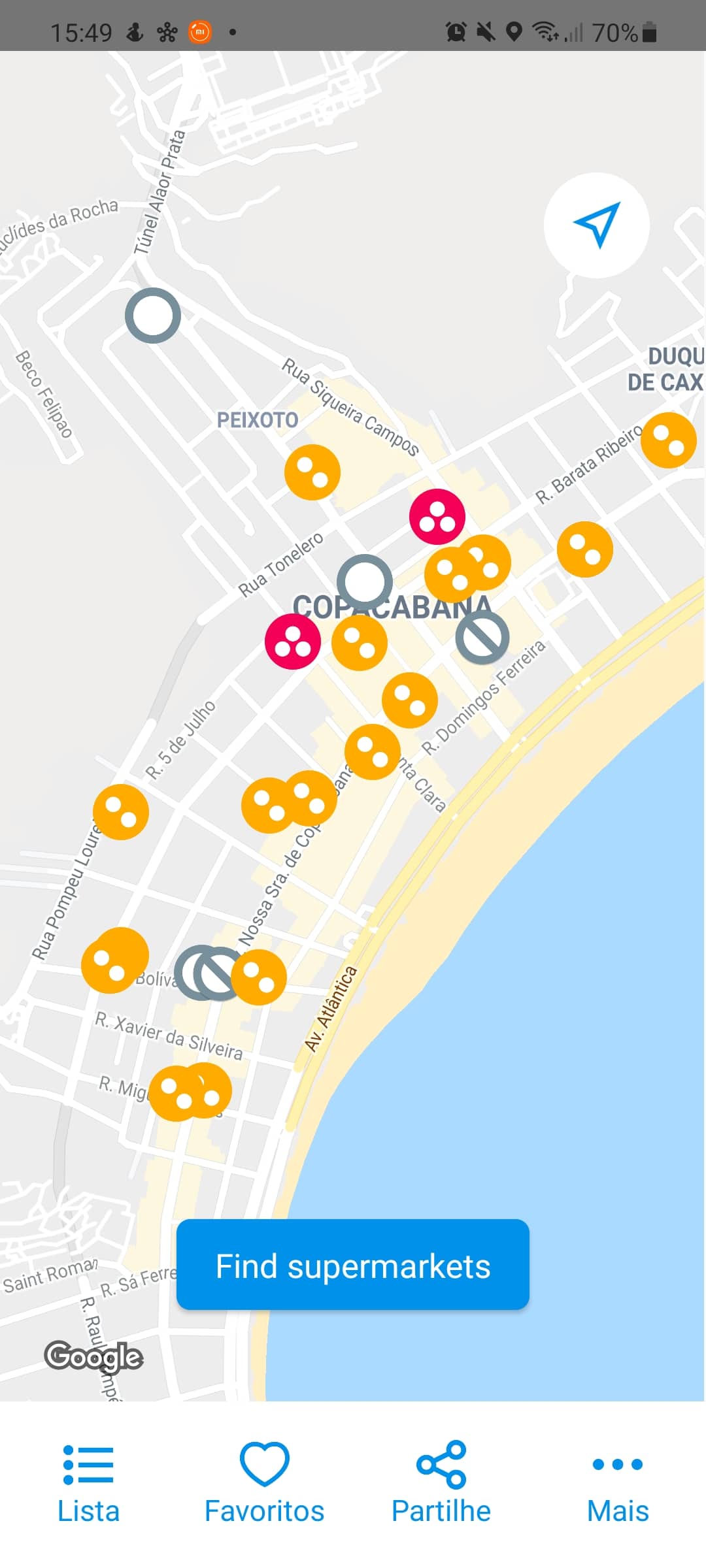 App Crowdless exibe se lojas estão cheias ou não a partir de representações visuais em mapa