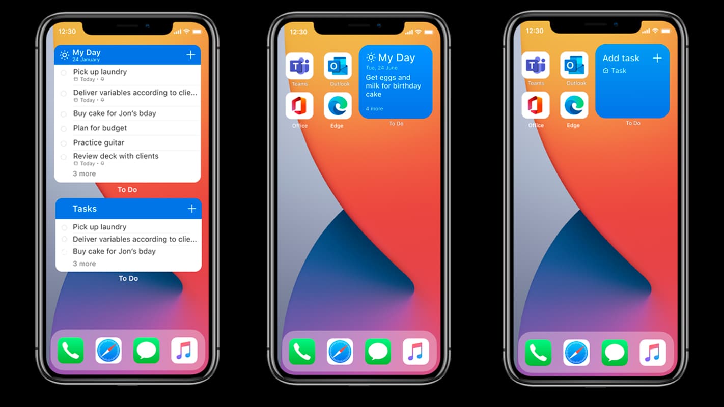 Microsoft To Do ganha atualização que permite a criação de widgets no iPhone. Montagem: Vida Celular
