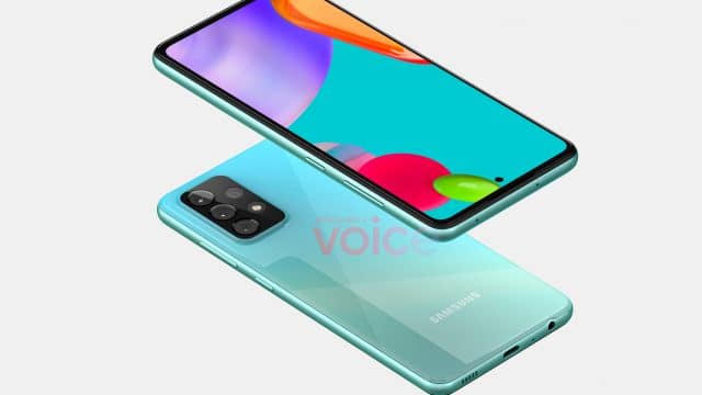 Imagem renderizada do A52, da Samsung