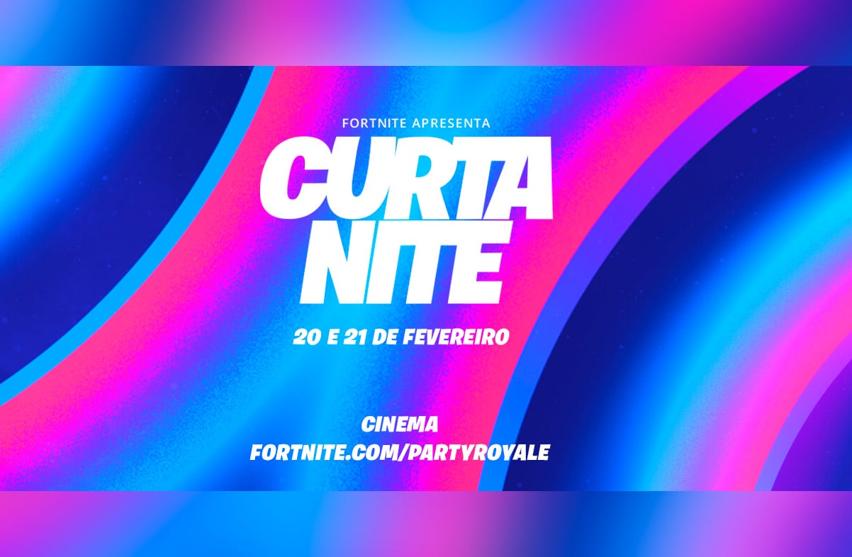 Poster de divulgação do Festival de Cinema Curta Nite do Fortnite