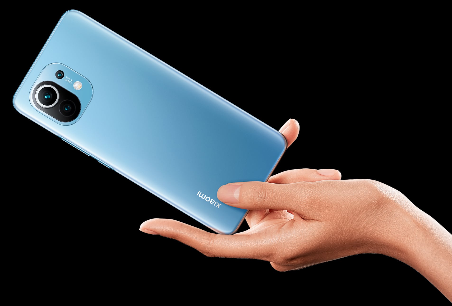 Mi 11 mostrando o conjunto de câmeras