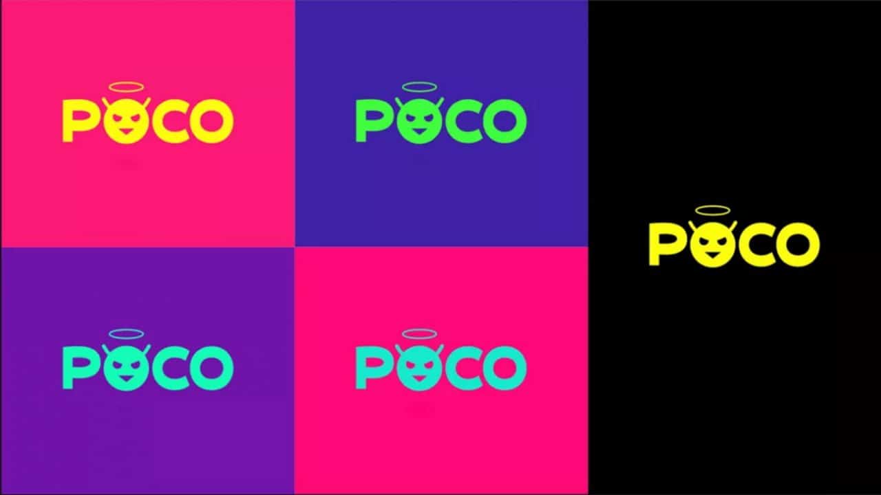 Imagem mostra novo logo da Poco, fabricante de celulares, com letra "O" reunindo auréola de anjo e antenas (ou chifres)