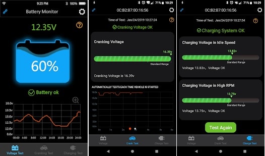 tela do app Battery Tracker