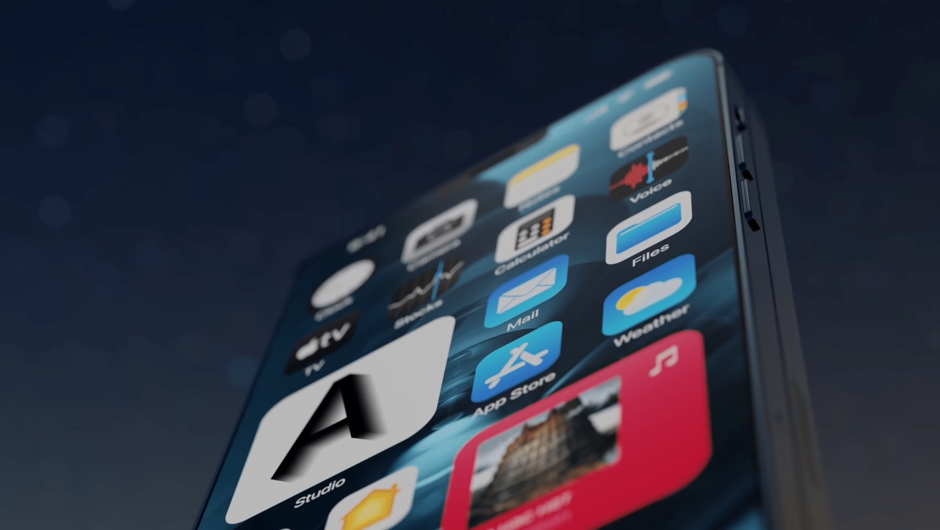 Captura de tela mostra conceito de iPhone dobrável