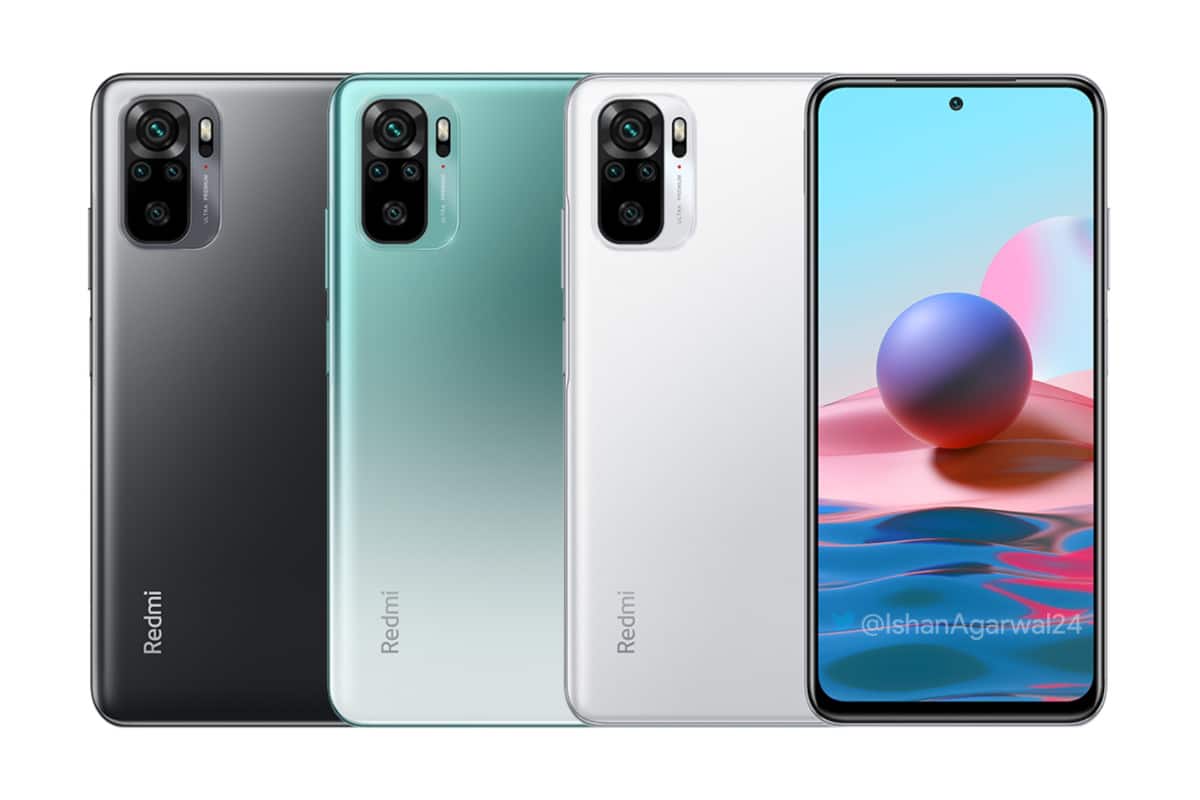 Imagens renderizadas do Redmi Note 10