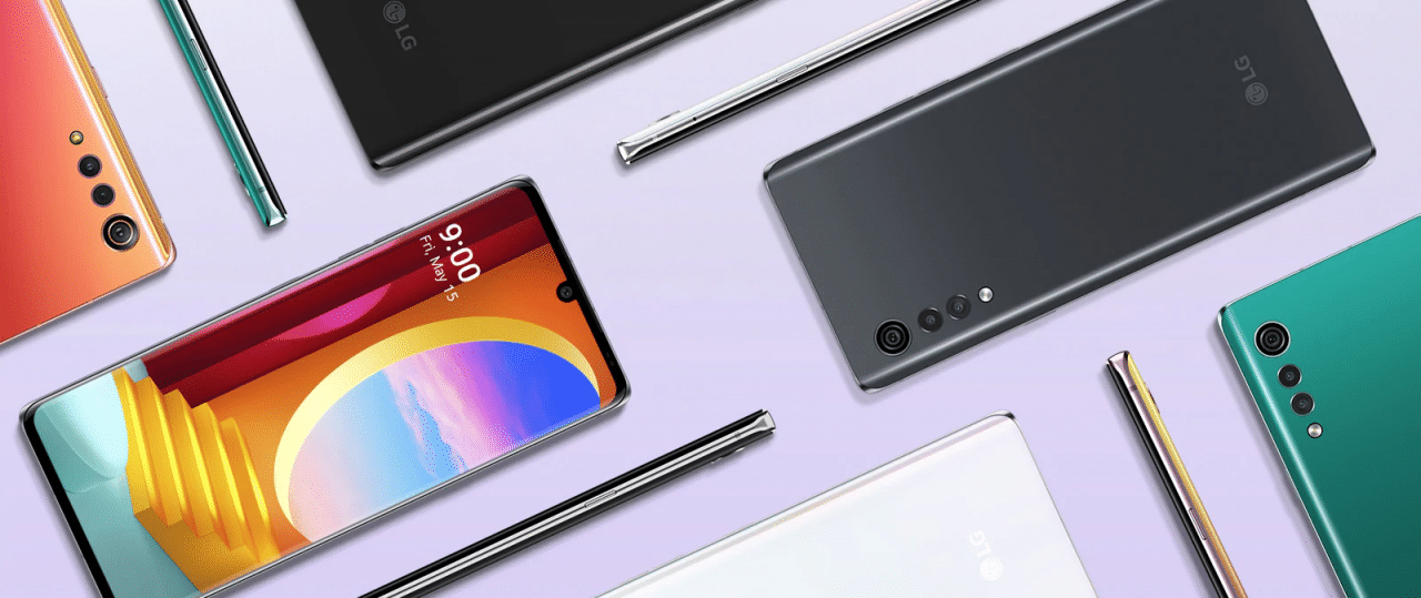 montagem com vários LG Velvet em cores diversas