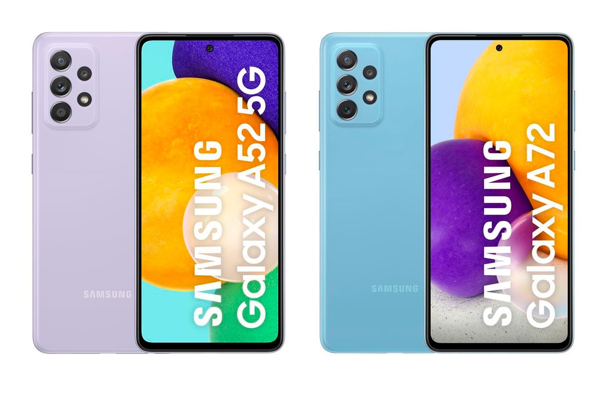 Fotos dos novos Galaxy A52 e A72