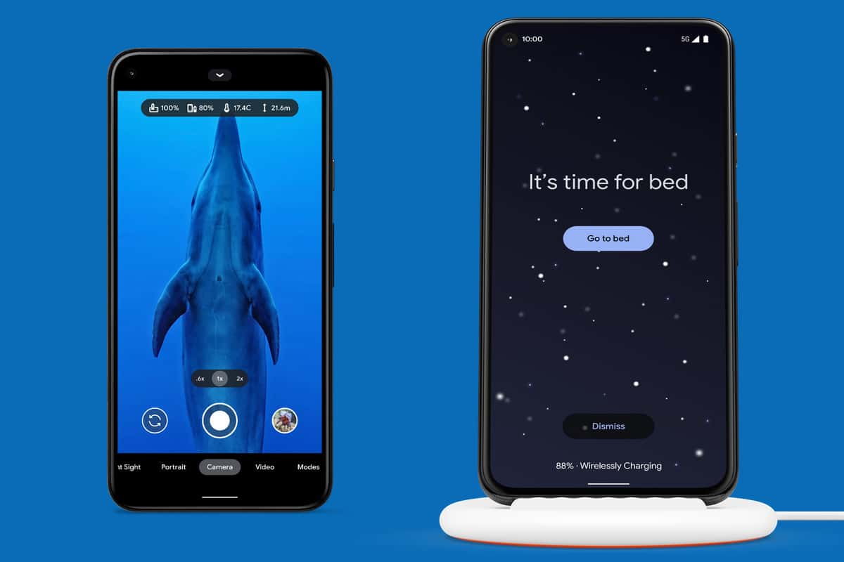 telas do Google Pixel com as atualizações