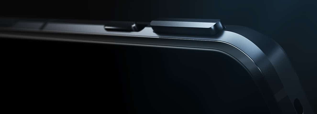 detalhe do botão do Black Shark 4 lançado