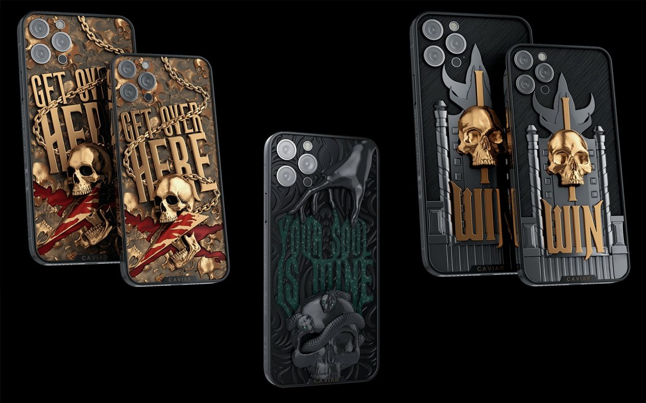 Imagem dos novos iPhones 12 Pro da Caviar inspirados em Mortal Kombat