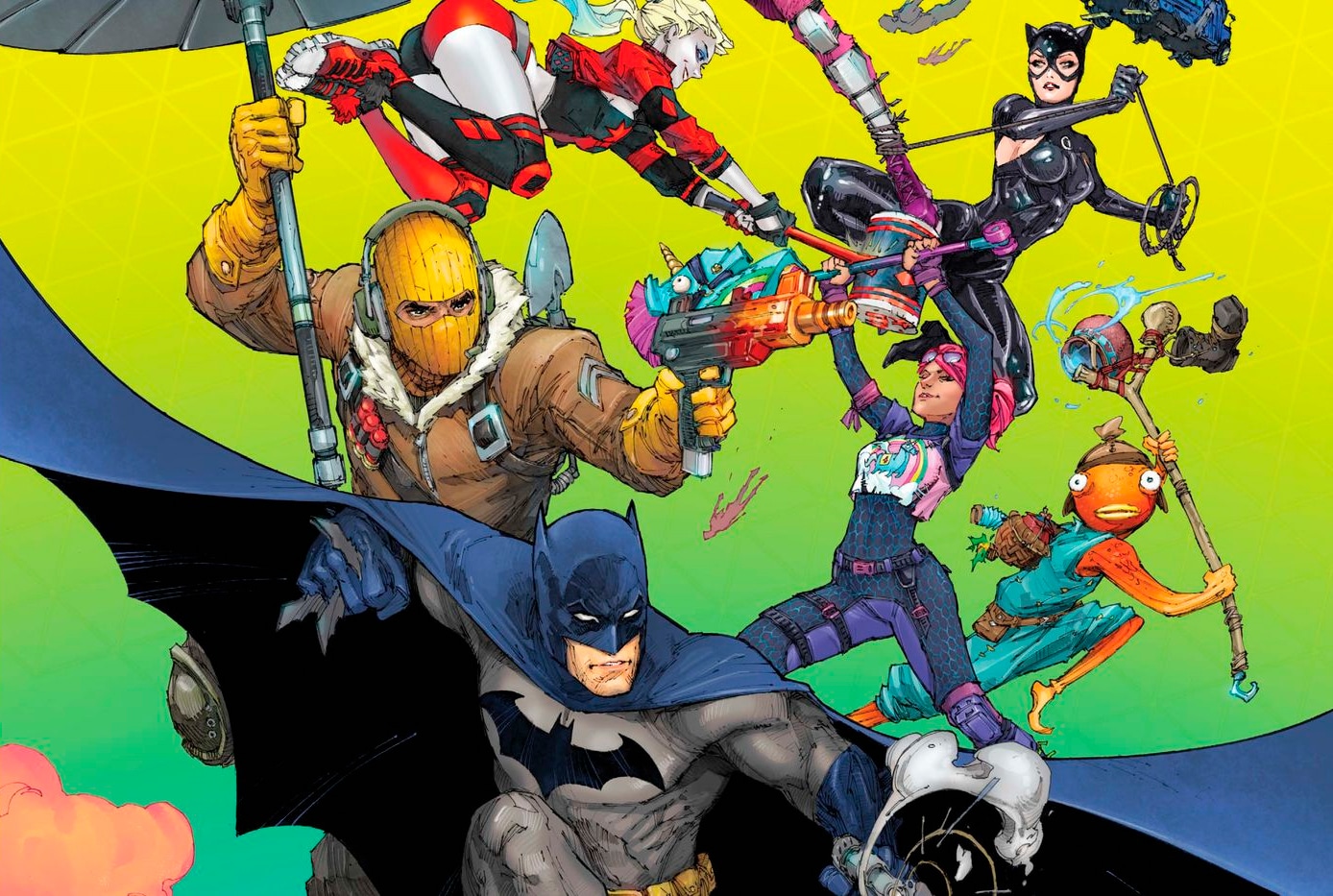 Capa da nova HQ Batman/Fortnite: Ponto Zero (Imagem/Divulgação: DC Comics)