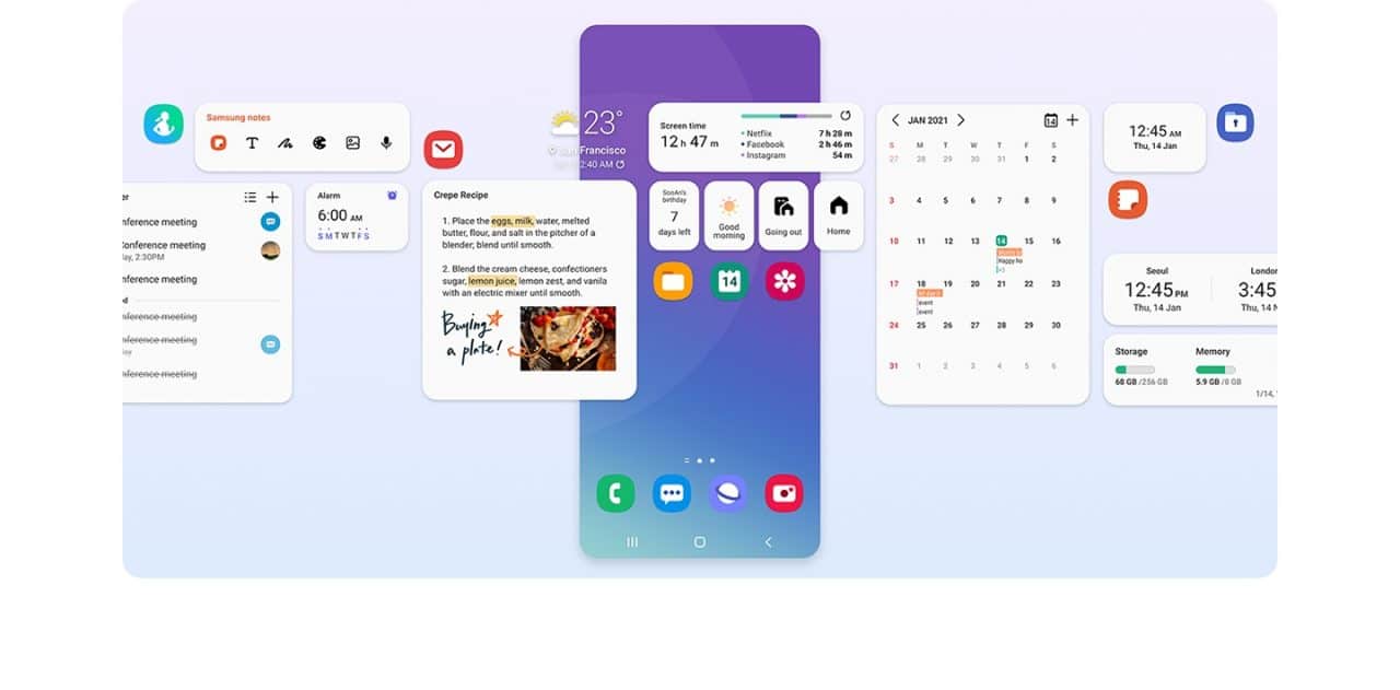 Samsung mostra melhorias da One UI 3.1 no Galaxy Z Fold 2
