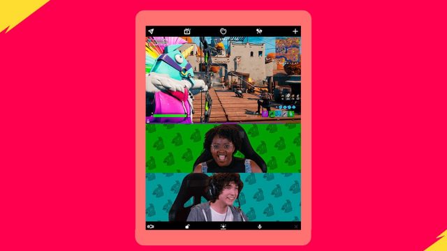 videochamada em tablet mostrando jogatina enquanto usuários assistem jogo