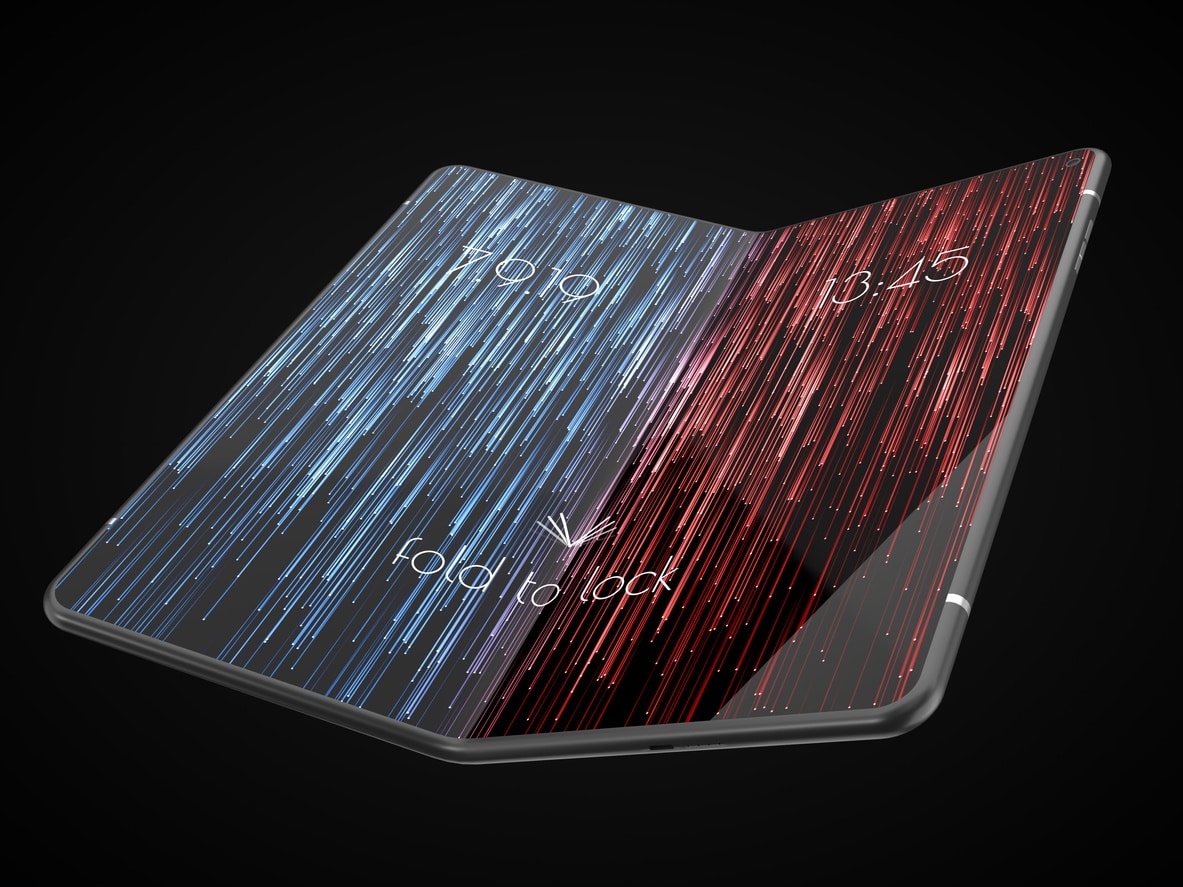 Imagem mostra smartphone dobrável conceito. Oppo e Vivo devem lançar seus modelos dobráveis ainda em 2021, segundo leaker